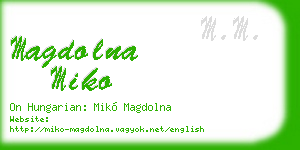 magdolna miko business card